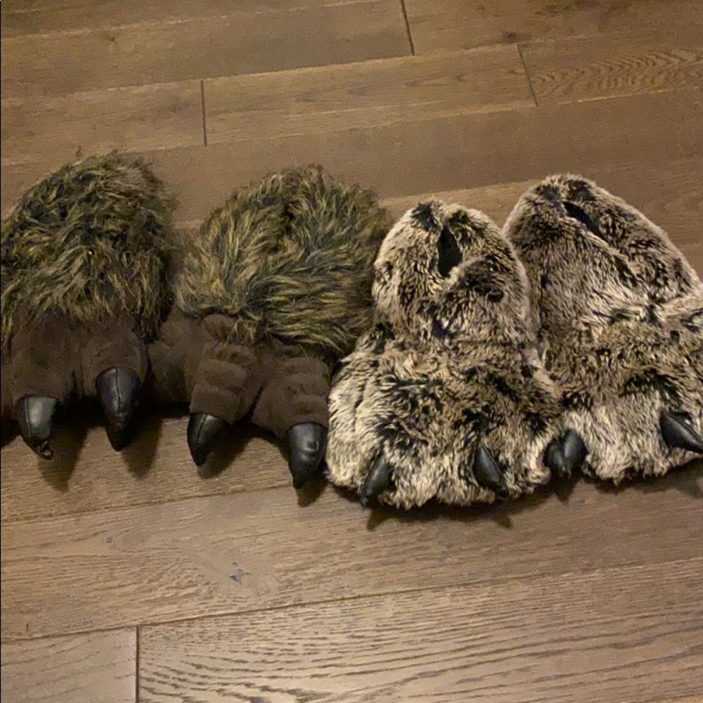 Monster feet slippers